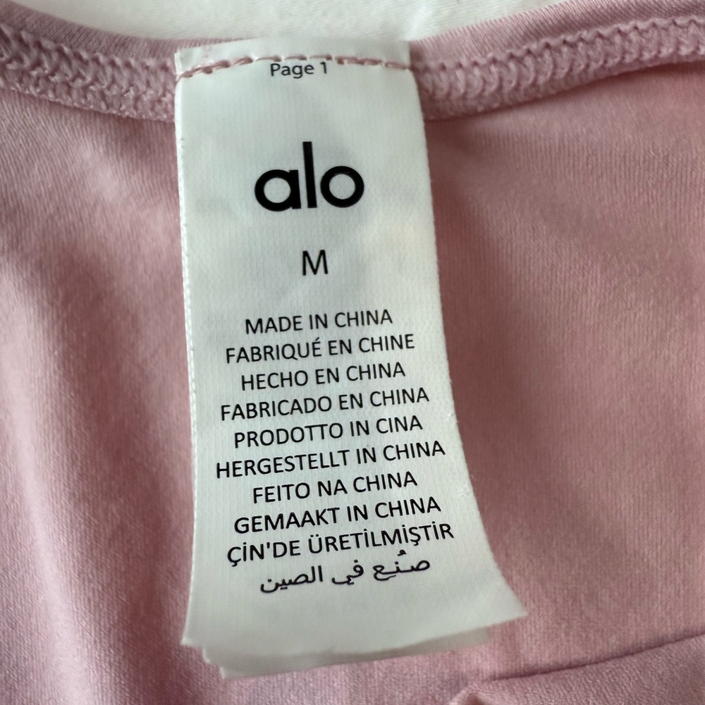 🆕 ALO Yoga Sheer Glow Tank in Ballet Pink • Sz M • MSRP: $58 - Picture 5 of 6
